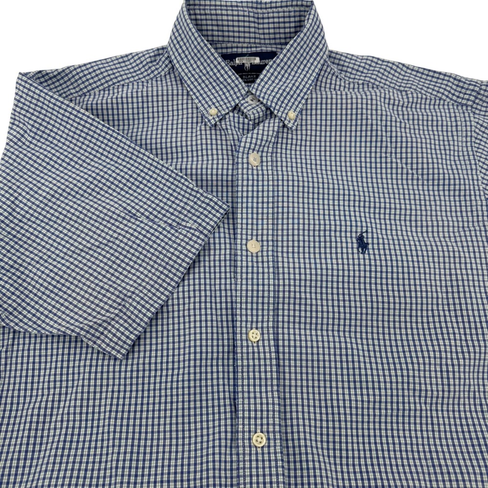 Ralph Lauren Blake Gingham Short Sleeve Button Down Shirt - Mens